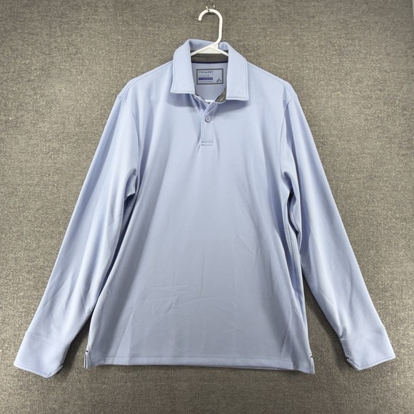 Twillory Other - Twillory Athleisure Long Sleeve Polo Golf Shirt Men Size Medium Blue Performance